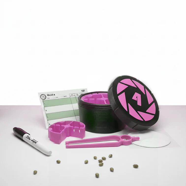 Seed Vault 4 (Rosa) – Germinadora com Divisória - Undergrow